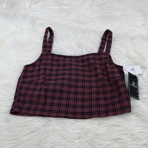 NEW Volcom Chicheck Urself Top Women's Size 8 Medium Cropped Fitted Tube Top